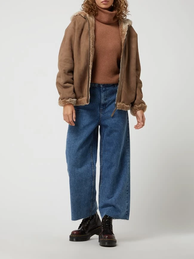 WUNDERFELL Lederblouson Aus Lammshearling Modell 'Fame' - Haselnuss Braun 6 WUNDERFELL Lederblouson Aus Lammshearling Modell 'Fame' - Haselnuss Braun – Bild 6