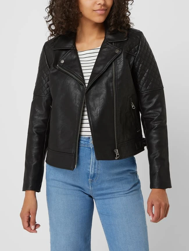 Pepe Jeans Jacke In Leder-Optik Modell 'Astrid' - Schwarz 4 Pepe Jeans Jacke In Leder-Optik Modell 'Astrid' - Schwarz – Bild 4
