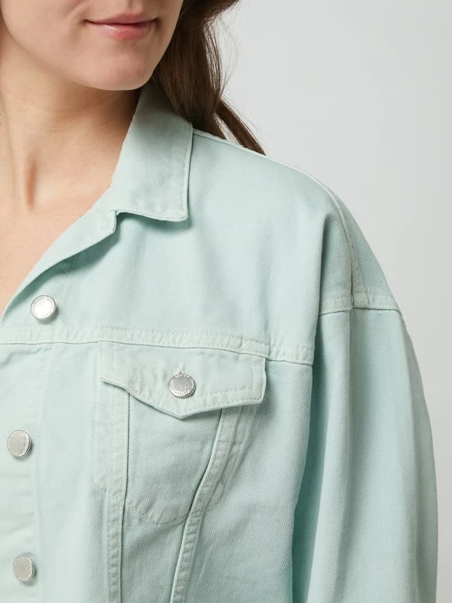 REVIEW Cropped Jeansjacke Mit Pattentaschen - Mint 3 REVIEW Cropped Jeansjacke Mit Pattentaschen - Mint – Bild 3