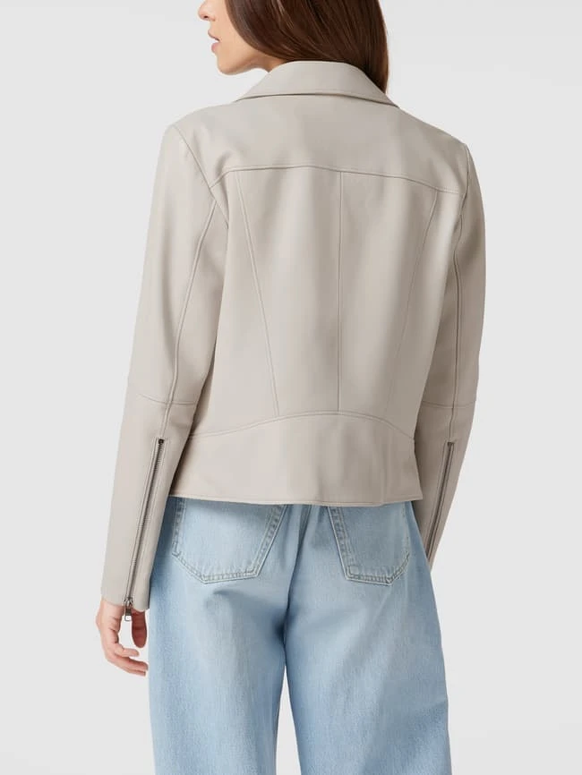 BOSS Casualwear Bikerjacke Aus Echtem Leder Modell 'Saleli' - Stein 5 BOSS Casualwear Bikerjacke Aus Echtem Leder Modell 'Saleli' - Stein – Bild 5