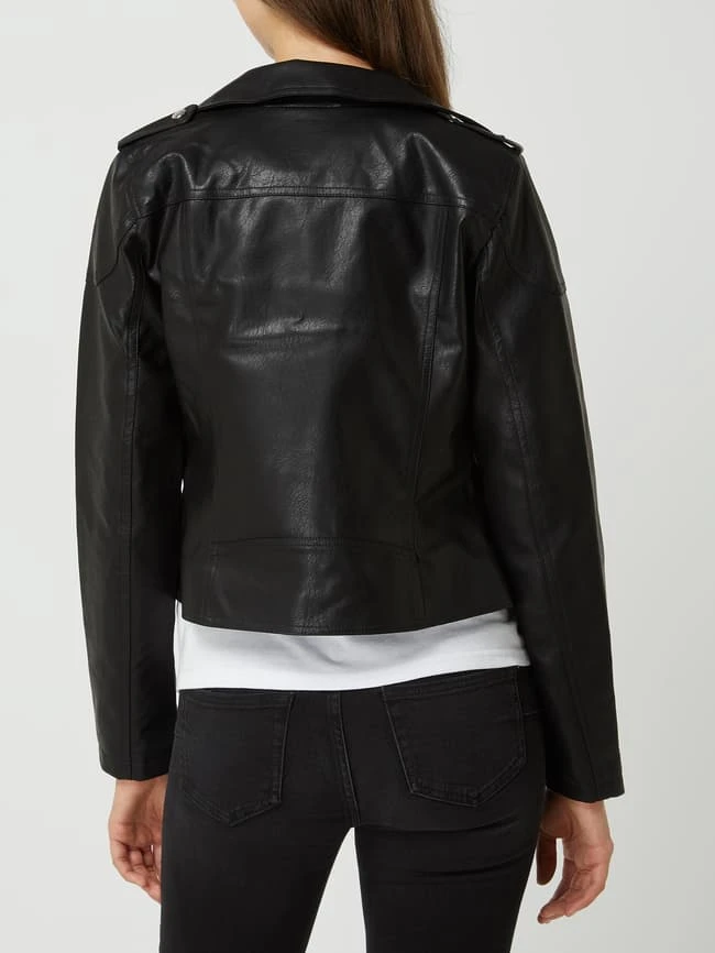Noisy May Bikerjacke In Leder-Optik Modell 'Rollo' - Schwarz 5 Noisy May Bikerjacke In Leder-Optik Modell 'Rollo' - Schwarz – Bild 5