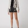 Gipsy Slim Fit Lederjacke Im Biker-Look Modell 'Arisha' - Offwhite