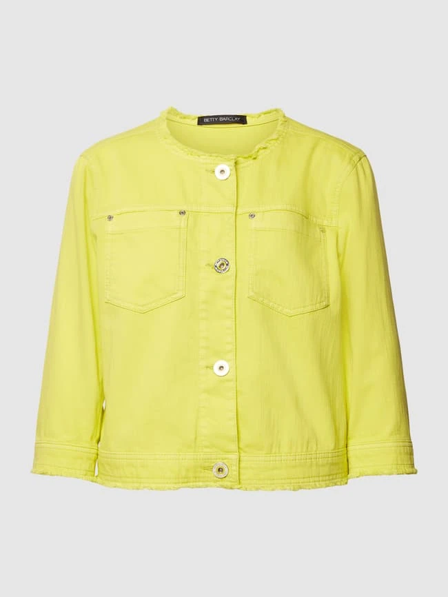 Betty Barclay Jeansjacke Mit Ausgefransten Abschlüssen Modell 'Mai' - Gelb 2 Betty Barclay Jeansjacke Mit Ausgefransten Abschlüssen Modell 'Mai' - Gelb – Bild 2