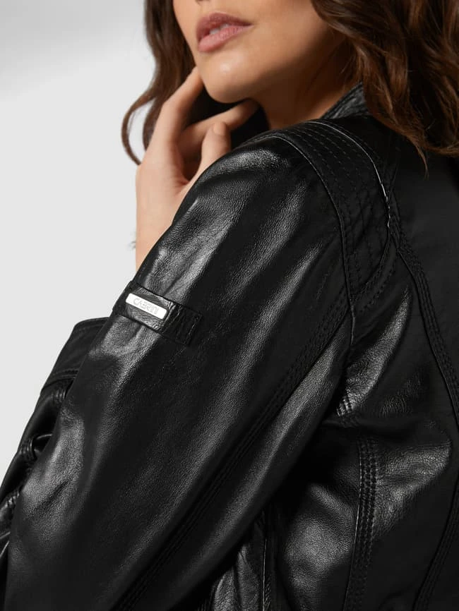 Cabrini Lederjacke Im Biker-Look - Schwarz 3 Cabrini Lederjacke Im Biker-Look - Schwarz – Bild 3