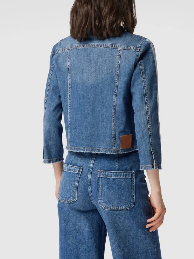 Marc Cain Jeansjacke Mit Galonstreifen - Blau Meliert 5 Marc Cain Jeansjacke Mit Galonstreifen - Blau Meliert – Bild 5