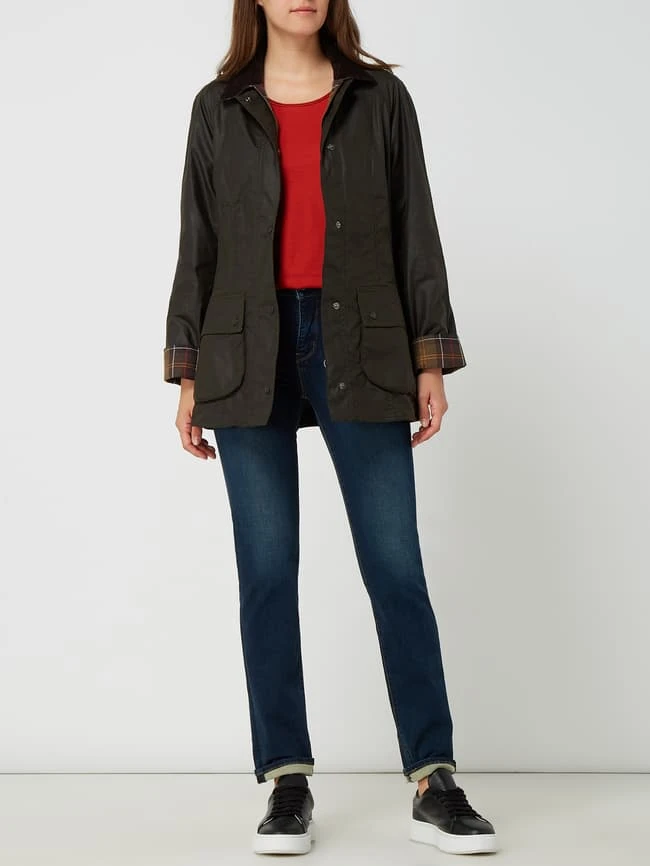 Barbour Jacke Aus Gewachster Baumwolle Modell 'Beadnell Wax' - Olivgrün 1 Barbour Jacke Aus Gewachster Baumwolle Modell 'Beadnell Wax' - Olivgrün