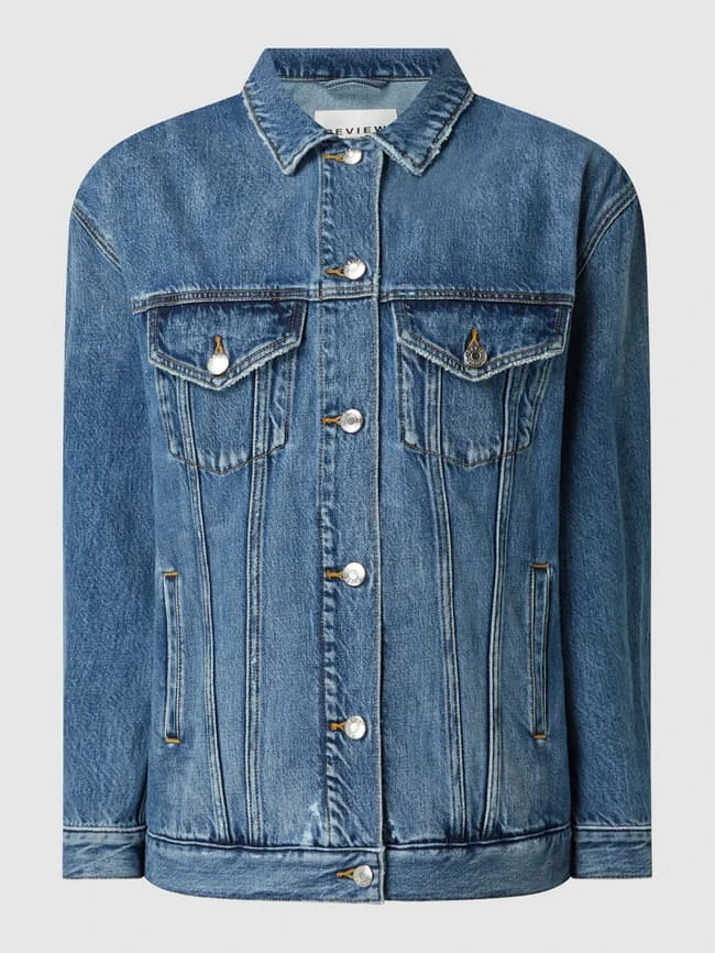REVIEW Oversized Jeansjacke Mit Eingrifftaschen - Blau 2 REVIEW Oversized Jeansjacke Mit Eingrifftaschen - Blau – Bild 2