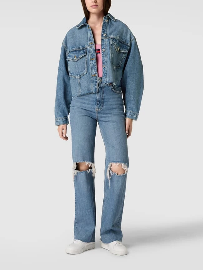 REVIEW Jeansjacke Im Used-Look - Blau 1 REVIEW Jeansjacke Im Used-Look - Blau