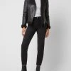 Cabrini Lederjacke Im Biker-Look Mit Teddyfell - Schwarz