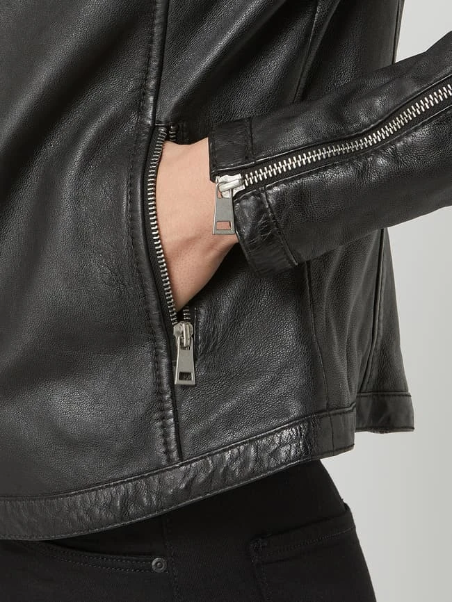 Freaky Nation Lederjacke Im Biker-Look Modell 'Tula' - Schwarz 3 Freaky Nation Lederjacke Im Biker-Look Modell 'Tula' - Schwarz – Bild 3