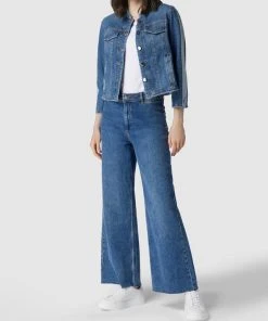 Marc Cain Jeansjacke Mit Galonstreifen - Blau Meliert