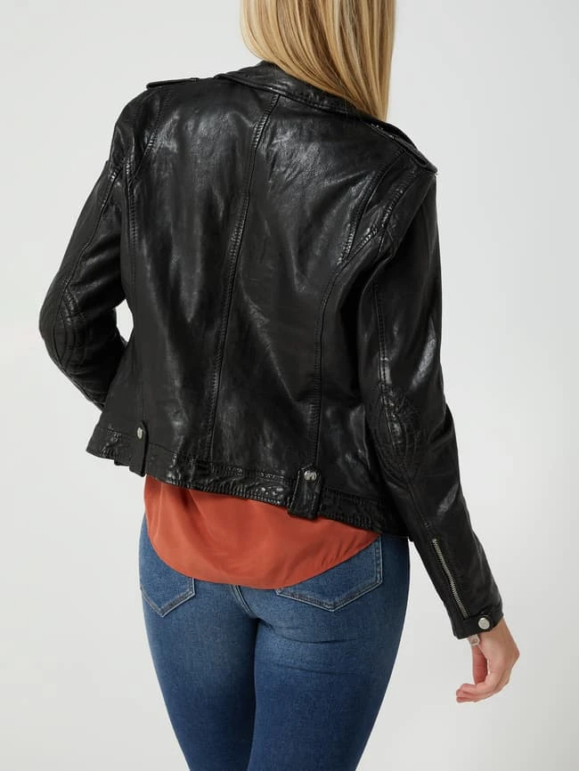 Gipsy Lederjacke Im Biker-Look Modell 'Famos' - Schwarz 5 Gipsy Lederjacke Im Biker-Look Modell 'Famos' - Schwarz – Bild 5