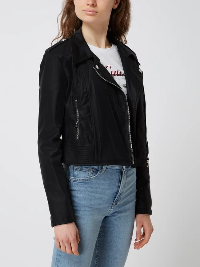Guess Jacke In Leder-Optik Modell 'Khloe' - Schwarz 4 Guess Jacke In Leder-Optik Modell 'Khloe' - Schwarz – Bild 4