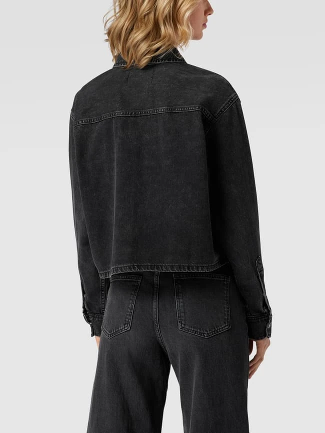 Calvin Klein Jeans Cropped Jeansjacke Mit Label-Patch - Schwarz 5 Calvin Klein Jeans Cropped Jeansjacke Mit Label-Patch - Schwarz – Bild 5