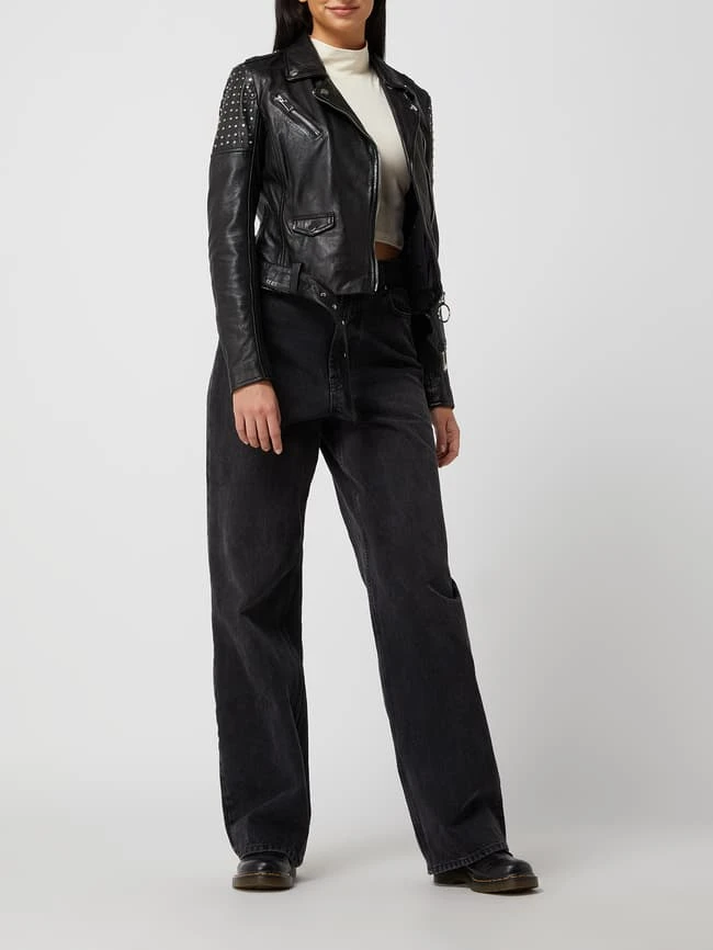 Gipsy Lederjacke Mit Nieten - Schwarz 1 Gipsy Lederjacke Mit Nieten - Schwarz
