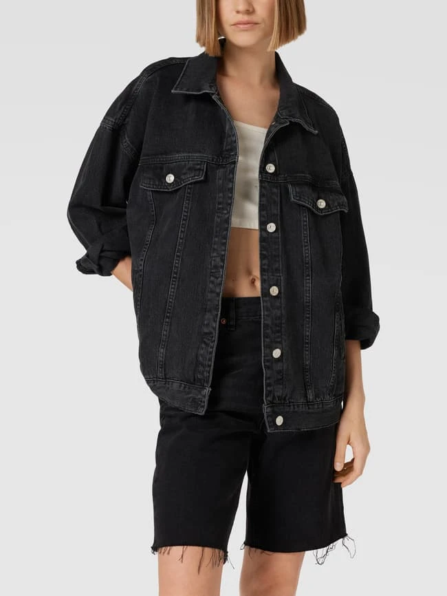 Mango Jeansjacke Mit Knopfleiste Modell 'JACKET DAFNE' - Anthrazit Meliert 4 Mango Jeansjacke Mit Knopfleiste Modell 'JACKET DAFNE' - Anthrazit Meliert – Bild 4