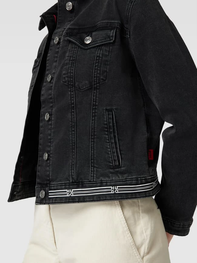 HUGO Jeansjacke Mit Brusttaschen Modell 'The Original' - Anthrazit 3 HUGO Jeansjacke Mit Brusttaschen Modell 'The Original' - Anthrazit – Bild 3
