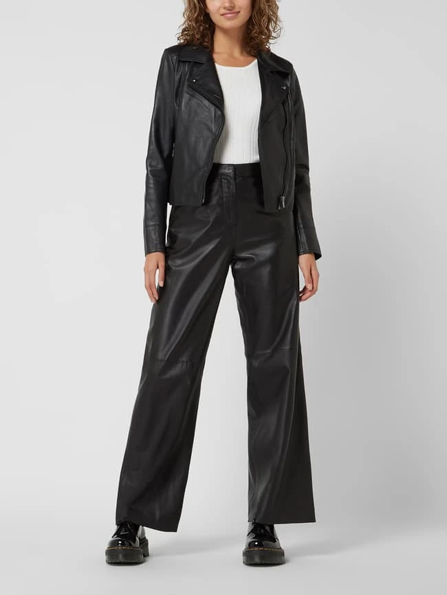 Studio AR Lederjacke Im Biker-Look Modell 'Lovato' - Schwarz 1 Studio AR Lederjacke Im Biker-Look Modell 'Lovato' - Schwarz