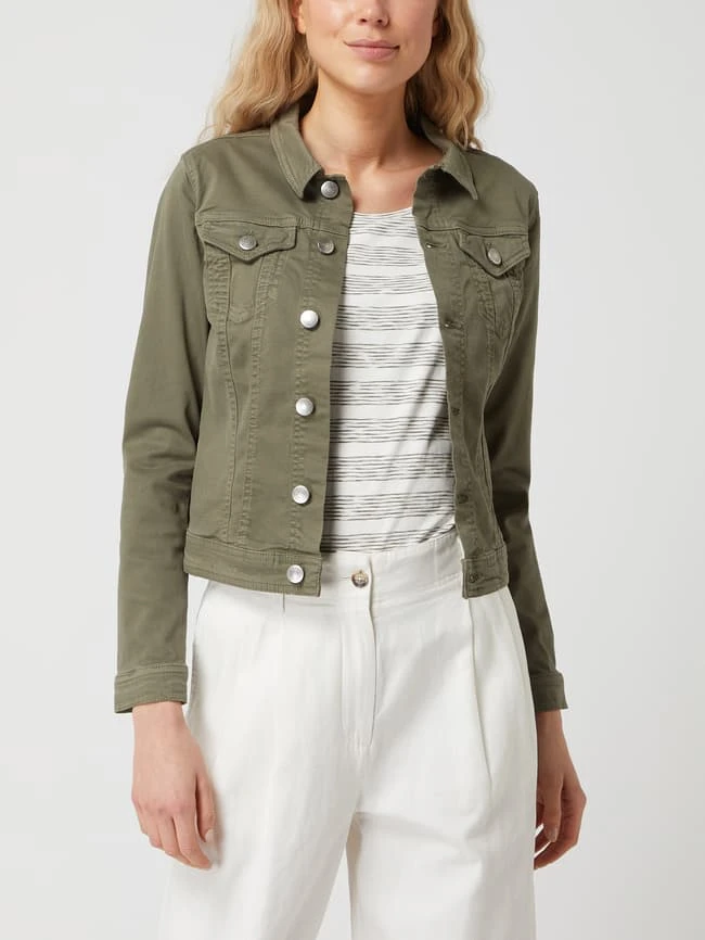 Soyaconcept Jeansjacke Mit Stretch-Anteil - Khaki 4 Soyaconcept Jeansjacke Mit Stretch-Anteil - Khaki – Bild 4