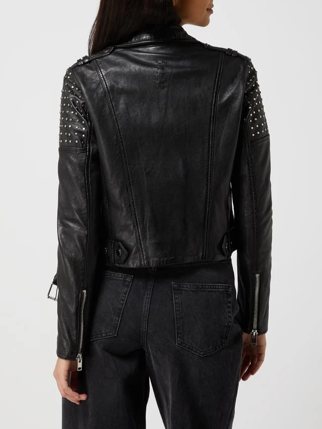 Gipsy Lederjacke Mit Nieten - Schwarz 5 Gipsy Lederjacke Mit Nieten - Schwarz – Bild 5