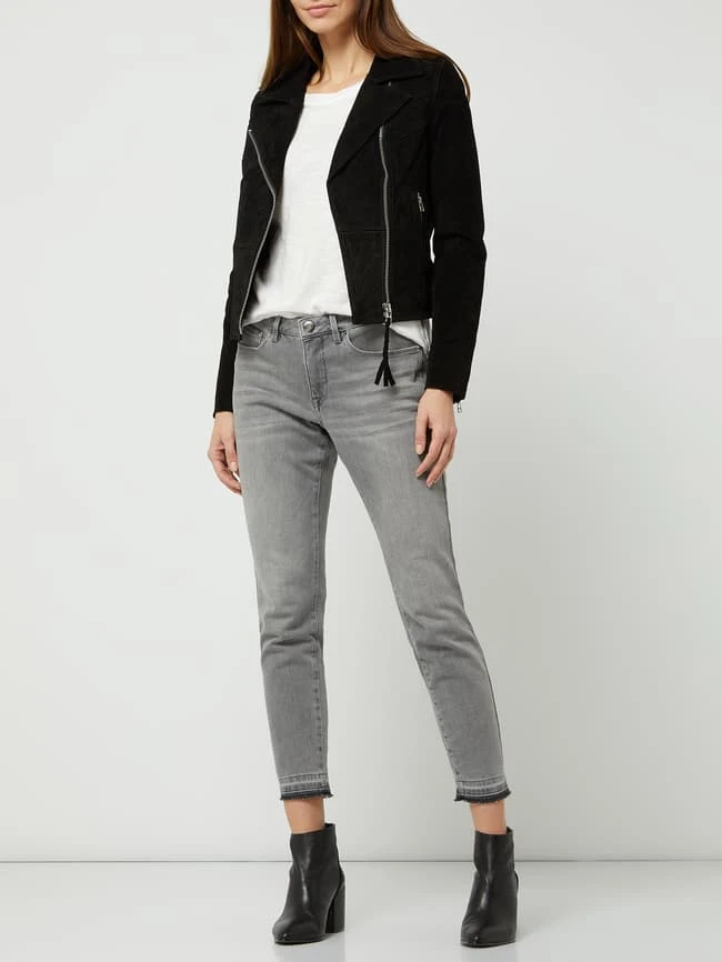 Goosecraft Lederjacke Im Biker-Look Modell 'Jupiter' - Schwarz 1 Goosecraft Lederjacke Im Biker-Look Modell 'Jupiter' - Schwarz