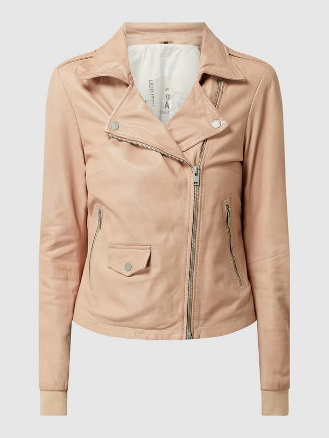 Freaky Nation Lederjacke Im Biker-Look Modell 'Rose' - Pink Meliert 2 Freaky Nation Lederjacke Im Biker-Look Modell 'Rose' - Pink Meliert – Bild 2