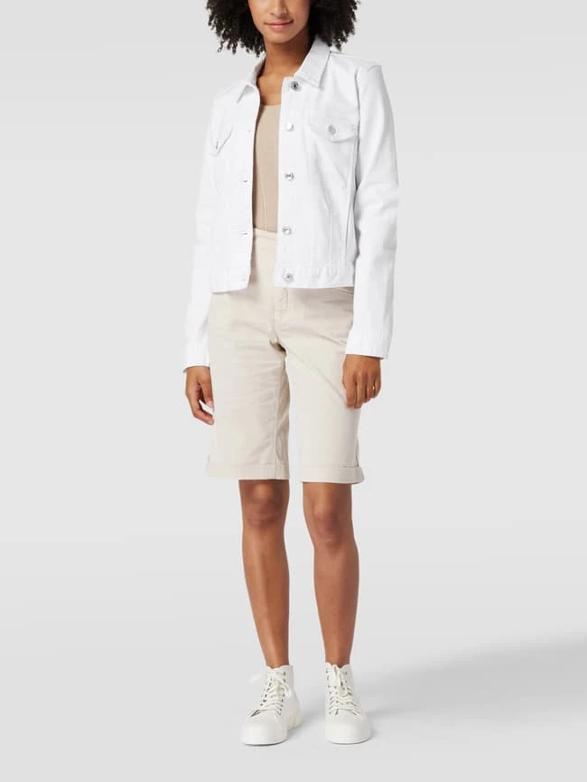 Mango Jeansjacke Mit Pattentaschen - Weiß 1 Mango Jeansjacke Mit Pattentaschen - Weiß