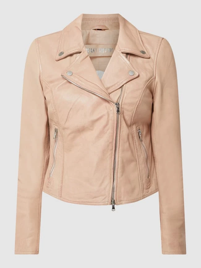 Freaky Nation Lederjacke Im Biker-Look Modell 'Bali' - Hellrosa 2 Freaky Nation Lederjacke Im Biker-Look Modell 'Bali' - Hellrosa – Bild 2