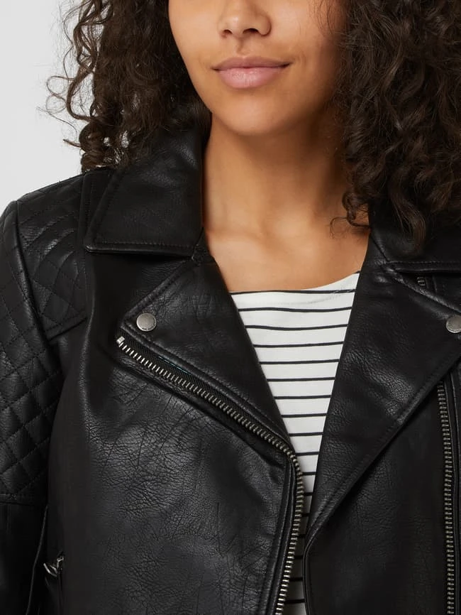 Pepe Jeans Jacke In Leder-Optik Modell 'Astrid' - Schwarz 3 Pepe Jeans Jacke In Leder-Optik Modell 'Astrid' - Schwarz – Bild 3