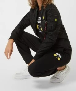 Alpha Industries Bomber Mit Ärmeltasche - Alpha Industries-Smiley® X P&C – Exklusiv Bei Uns - Schwarz