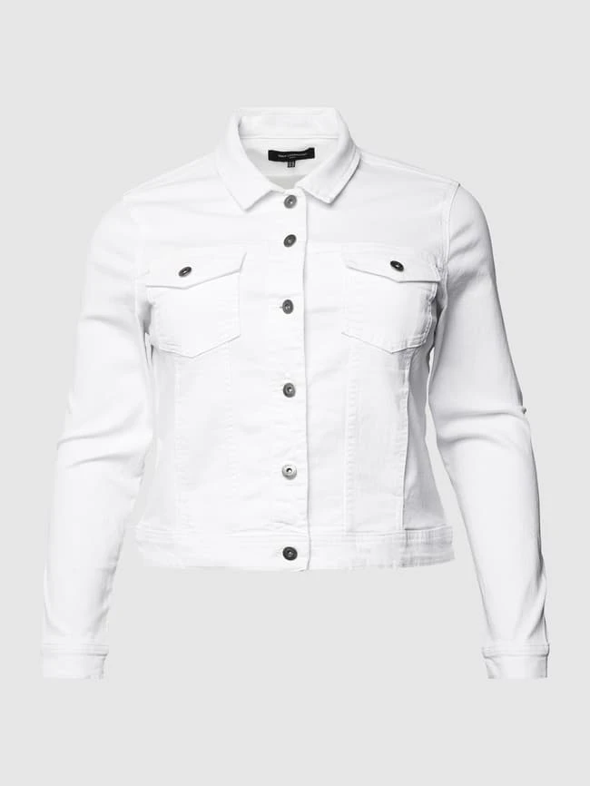 ONLY CARMAKOMA PLUS SIZE Jeansjacke Mit Pattentaschen - Weiß 2 ONLY CARMAKOMA PLUS SIZE Jeansjacke Mit Pattentaschen - Weiß – Bild 2