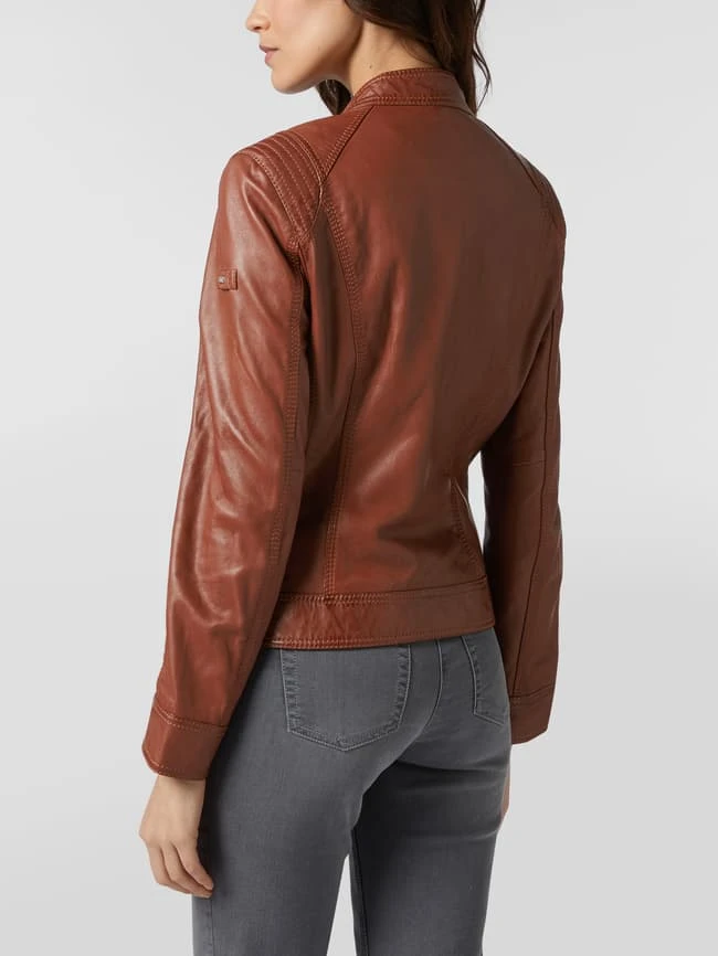 Cabrini Lederjacke Im Biker-Look - Cognac 5 Cabrini Lederjacke Im Biker-Look - Cognac – Bild 5