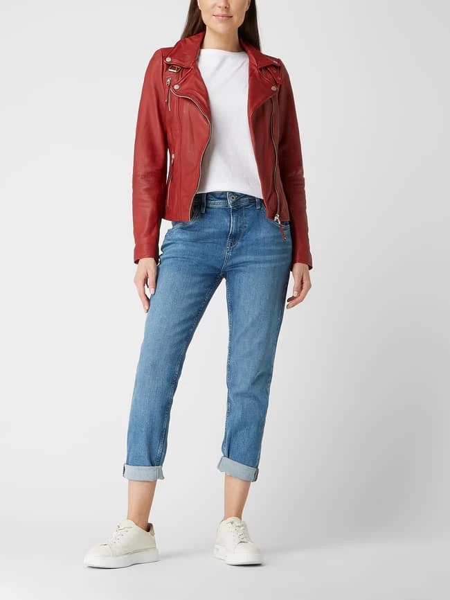 Freaky Nation Lederjacke Im Biker-Look Modell 'Princess' - Rot 1 Freaky Nation Lederjacke Im Biker-Look Modell 'Princess' - Rot