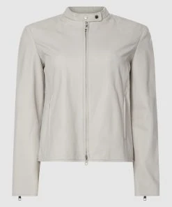 Emporio Armani Lederjacke Im Biker-Look - Stein