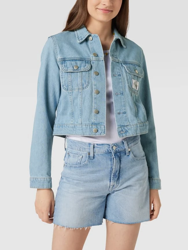 Calvin Klein Jeans Cropped Jeansjacke Mit Label-Patch - Jeans 4 Calvin Klein Jeans Cropped Jeansjacke Mit Label-Patch - Jeans – Bild 4