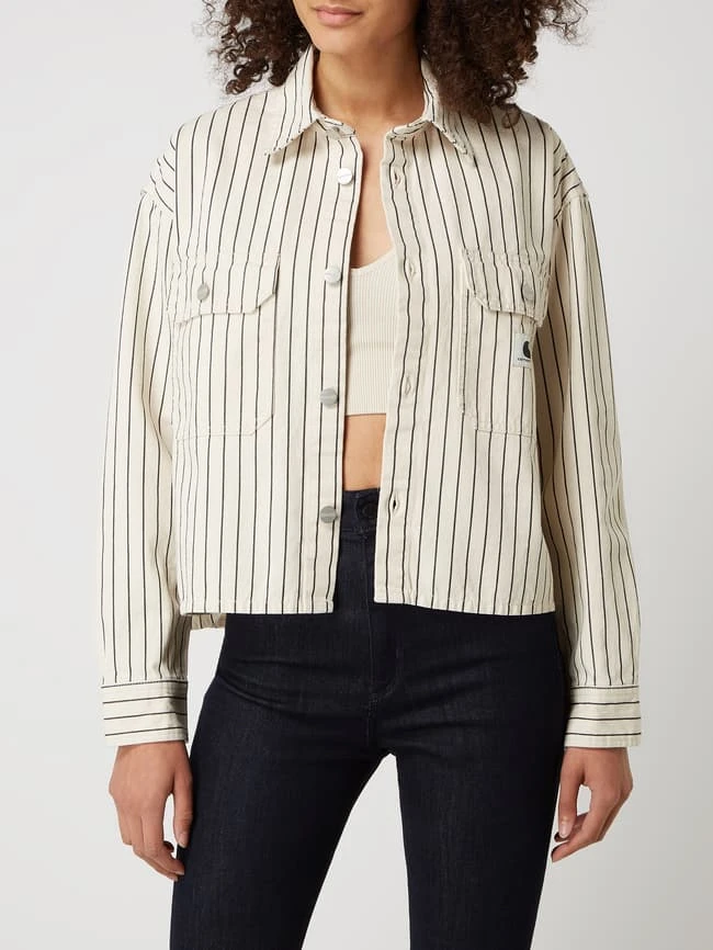 Carhartt Work In Progress Jeansjacke Mit Streifenmuster - Weiß 4 Carhartt Work In Progress Jeansjacke Mit Streifenmuster - Weiß – Bild 4