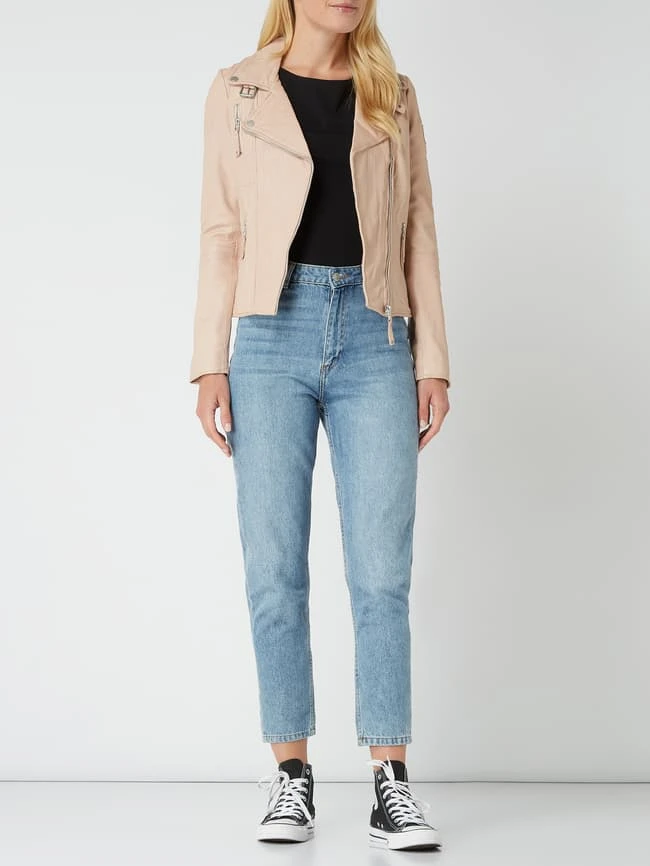 Freaky Nation Lederjacke Im Biker-Look Modell 'Biker Princess' - Hellrosa 1 Freaky Nation Lederjacke Im Biker-Look Modell 'Biker Princess' - Hellrosa