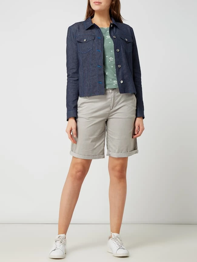 Marc Cain Jeansjacke Mit Pattentaschen - Marineblau 1 Marc Cain Jeansjacke Mit Pattentaschen - Marineblau