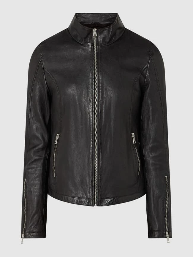 Freaky Nation Lederjacke Im Biker-Look - Schwarz 2 Freaky Nation Lederjacke Im Biker-Look - Schwarz – Bild 2