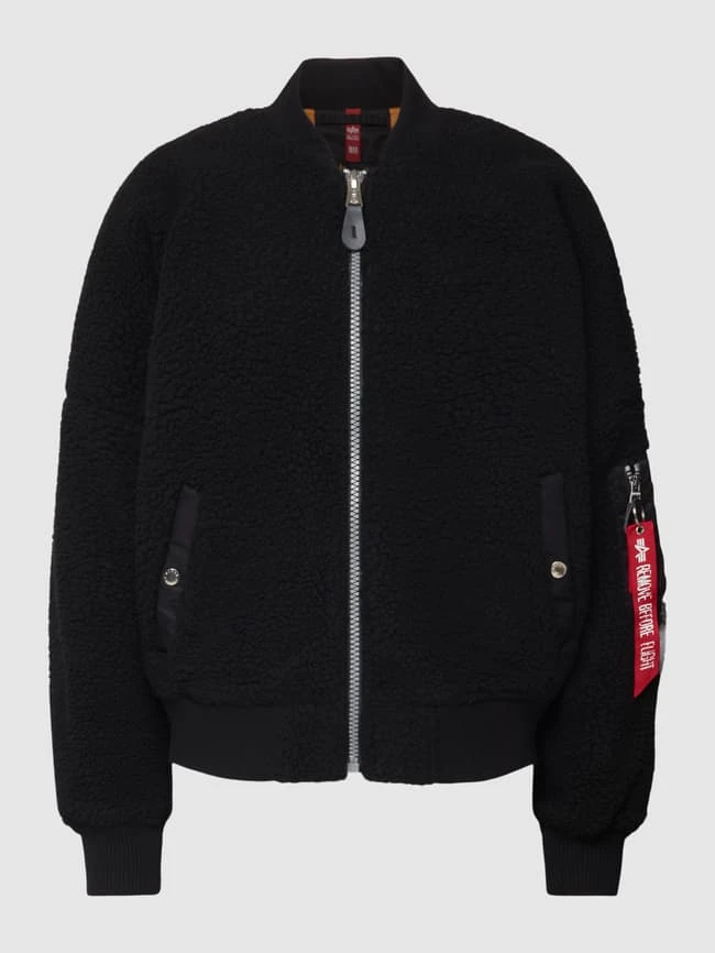 Alpha Industries Jacke Mit Teddyfell - Schwarz 2 Alpha Industries Jacke Mit Teddyfell - Schwarz – Bild 2