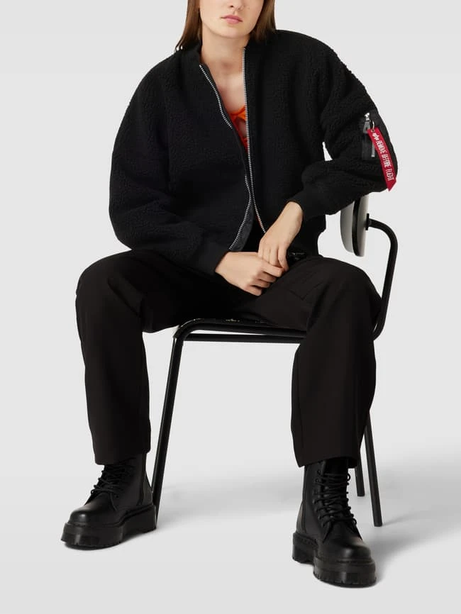 Alpha Industries Jacke Mit Teddyfell - Schwarz 1 Alpha Industries Jacke Mit Teddyfell - Schwarz