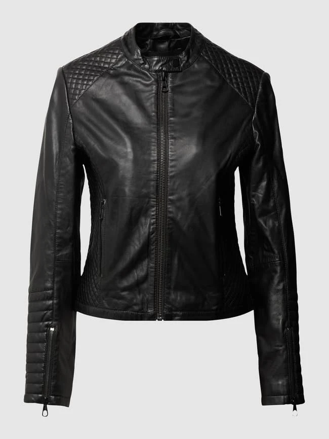 Set Lederjacke Im Biker-Look - Schwarz 2 Set Lederjacke Im Biker-Look - Schwarz – Bild 2