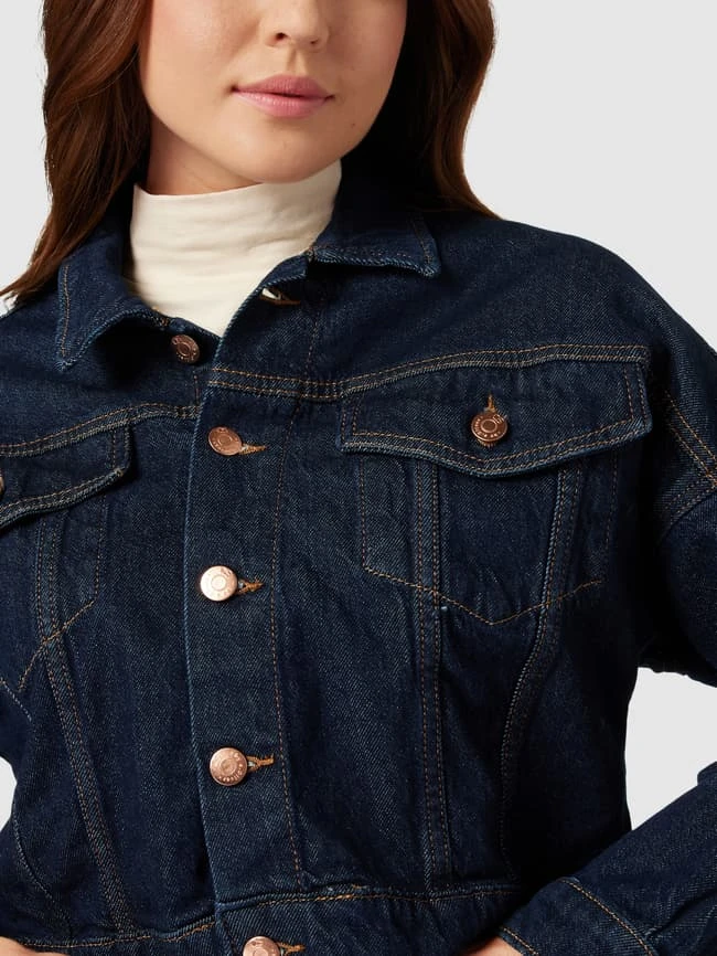 Q/S Designed By Cropped Jeansjacke Mit Brusttaschen Modell 'Raw' - Dunkelblau 3 Q/S Designed By Cropped Jeansjacke Mit Brusttaschen Modell 'Raw' - Dunkelblau – Bild 3