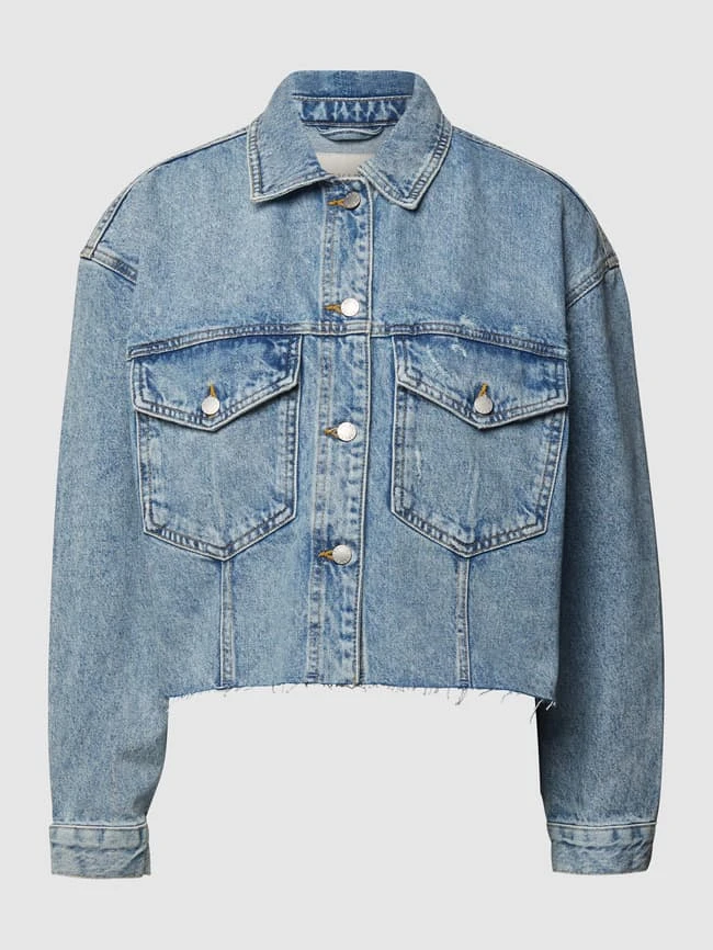 REVIEW Jeansjacke Im Used-Look - Hellblau 2 REVIEW Jeansjacke Im Used-Look - Hellblau – Bild 2