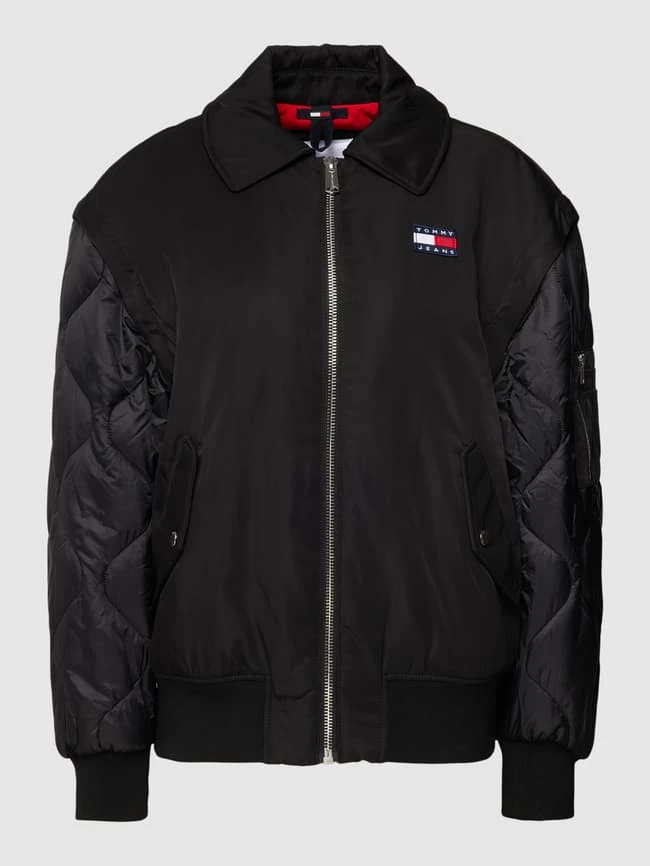 Tommy Jeans Bomberjacke Mit Label-Patch Modell 'SLEEVE BOMBER' - Schwarz 2 Tommy Jeans Bomberjacke Mit Label-Patch Modell 'SLEEVE BOMBER' - Schwarz – Bild 2