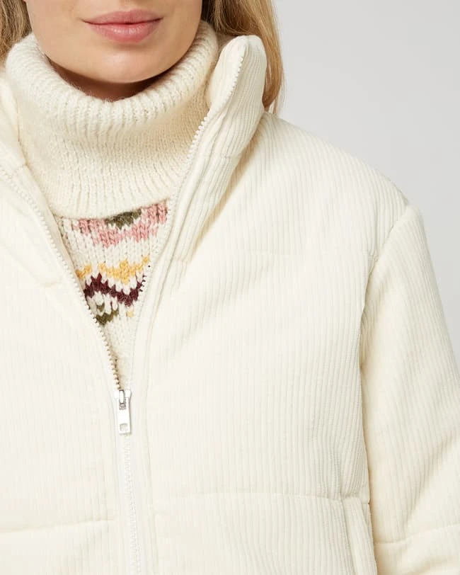 URBAN CLASSICS Steppjacke Aus Cord - Ecru 3 URBAN CLASSICS Steppjacke Aus Cord - Ecru – Bild 3