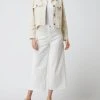 Opus Cropped Jeansjacke Mit überschnittenen Schultern Modell 'Hardil' - Beige