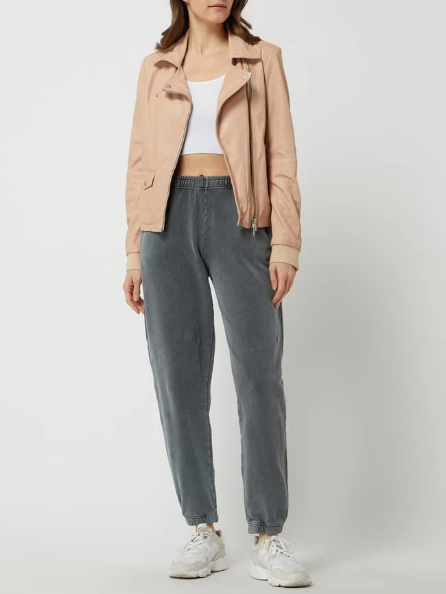 Freaky Nation Lederjacke Im Biker-Look Modell 'Rose' - Pink Meliert 1 Freaky Nation Lederjacke Im Biker-Look Modell 'Rose' - Pink Meliert