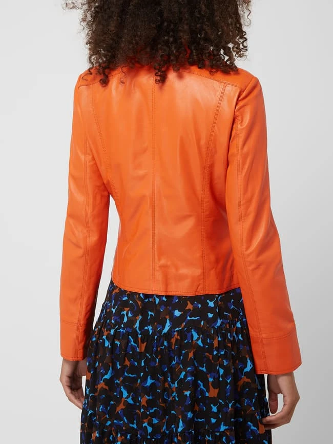 Studio AR Lederjacke Im Biker-Look Modell 'Lovato' - Orange 5 Studio AR Lederjacke Im Biker-Look Modell 'Lovato' - Orange – Bild 5