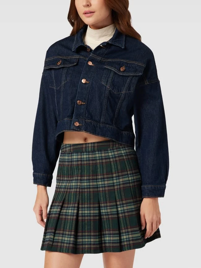 Q/S Designed By Cropped Jeansjacke Mit Brusttaschen Modell 'Raw' - Dunkelblau 4 Q/S Designed By Cropped Jeansjacke Mit Brusttaschen Modell 'Raw' - Dunkelblau – Bild 4